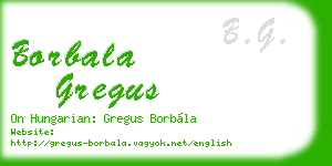 borbala gregus business card